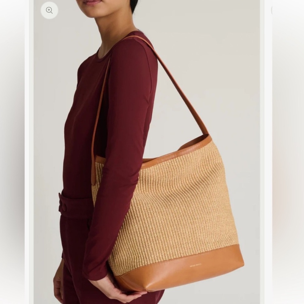 Mansur Gavriel Large Everyday Cabas Tote Bag in Raffia